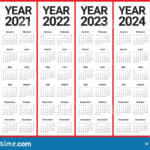 Free Printable Calendar 2021 And 2024