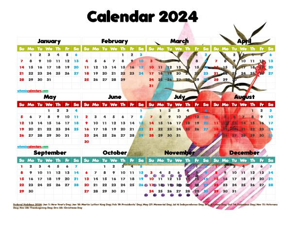 2024 Kids Calendar