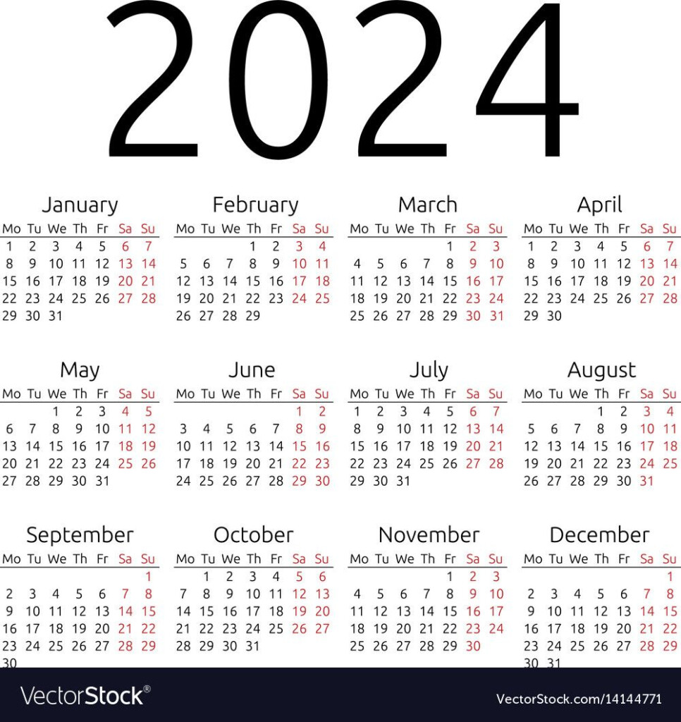 Wall Calendar 2021 To 2024