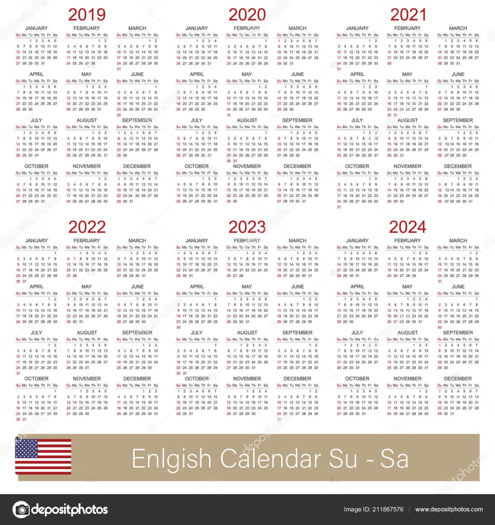 2019 Through 2024 Calendar