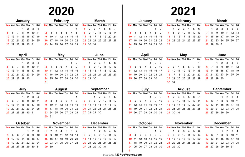 2020 To 2024 Calendar