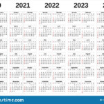 2020-2024 Calendar