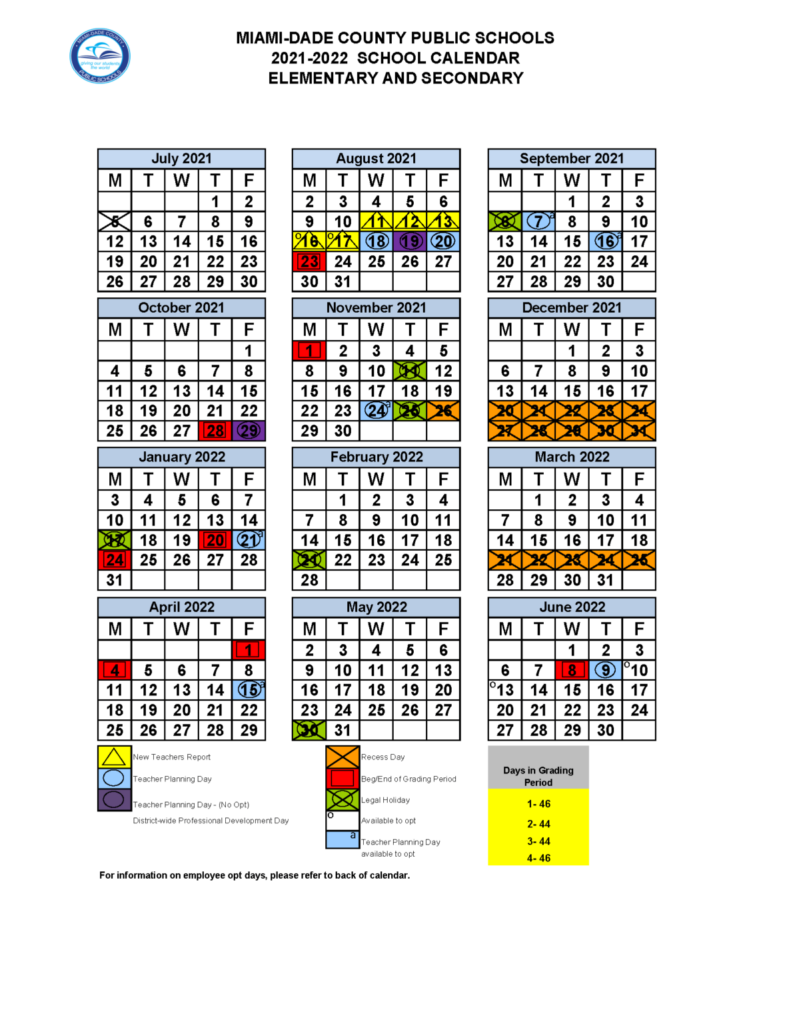 Dadeschools Calendar 2021 To 2024