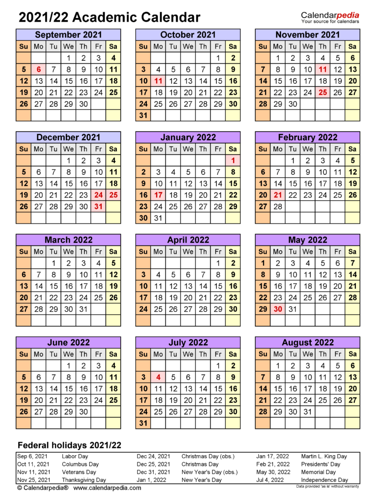 Printable 2021 And 2024 School Calendar