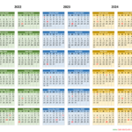 Calendar For 2022 2023 And 2024