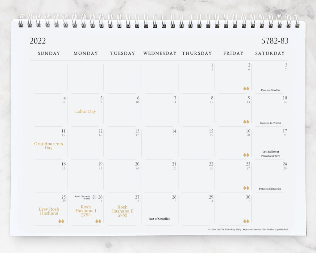 Jewish Holiday Calendar 2024