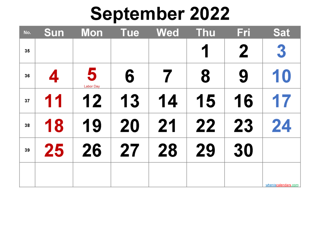 Labor Day 2024 Calendar