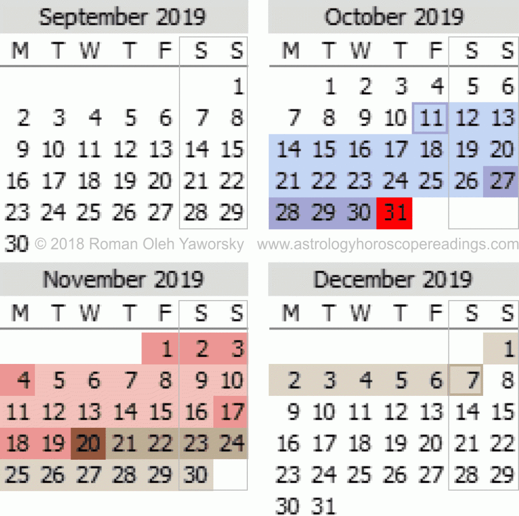 Retrograde Calendar 2024