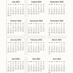 Pocket Calendar 2023 And 2024