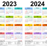 2023 - 2024 Calendar