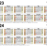 2024 Calendar 2023 Printable