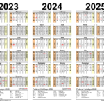 2023 2024 2025 Calendar