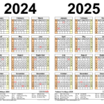 2 Year Calendar 2024 2025