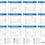 Free 2020 To 2024 Calendar