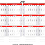 Calendar 2024 Template And Image