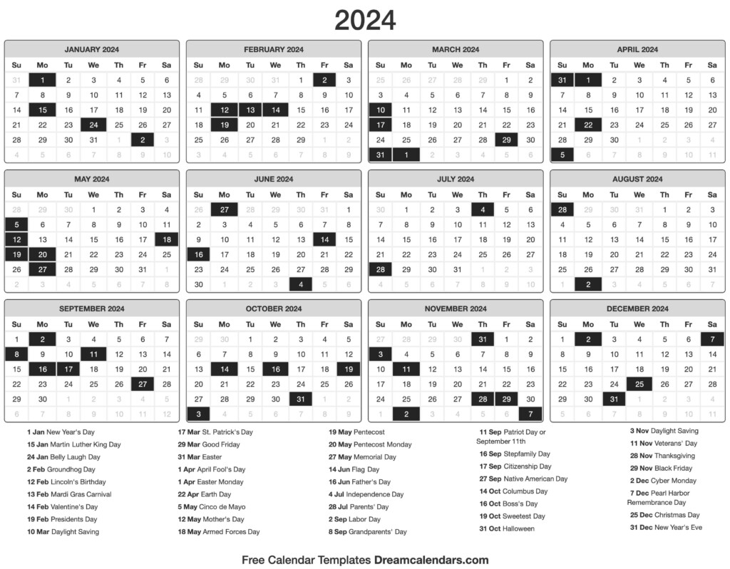 Easter 2024 Calendar