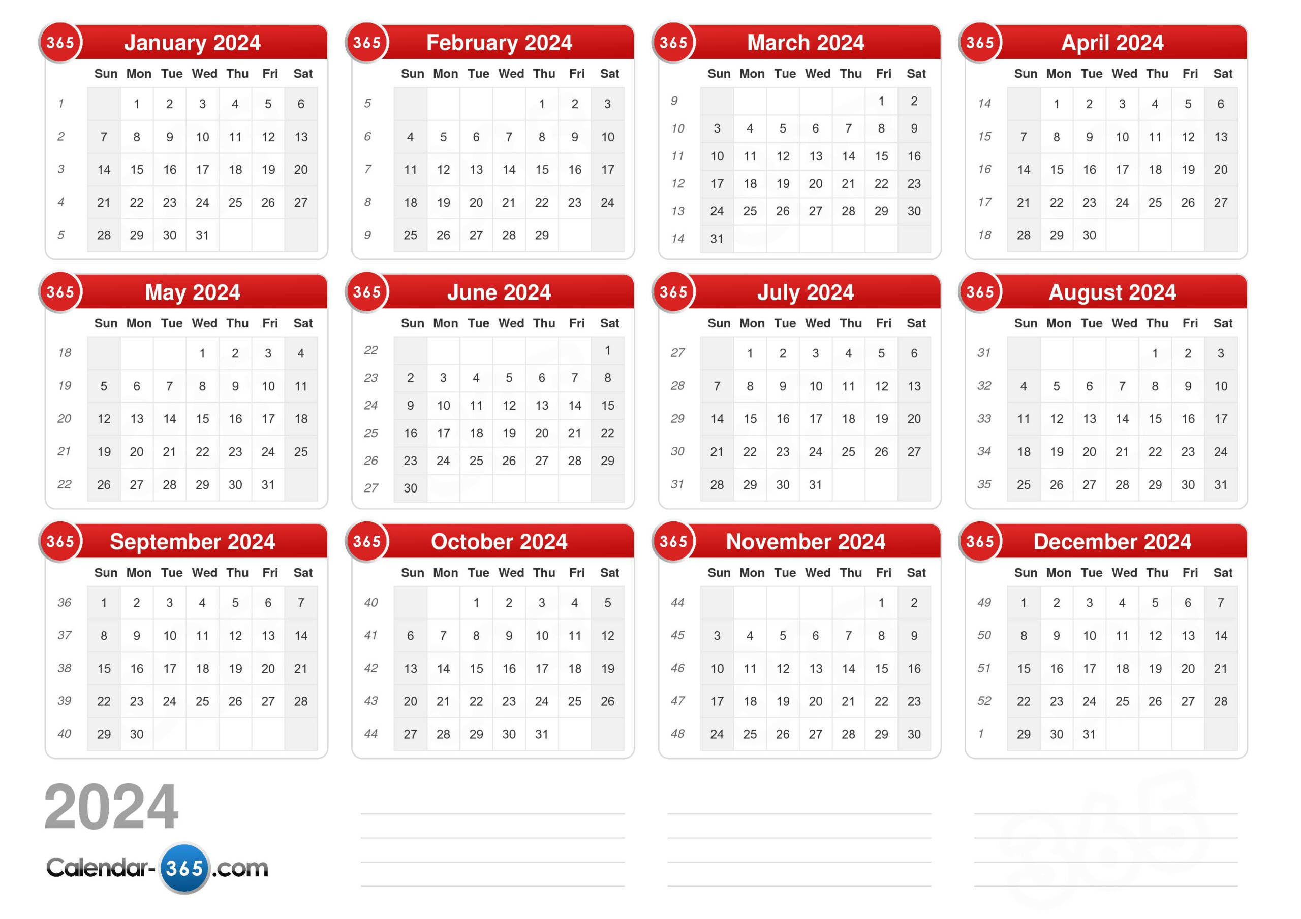 2024 Leap Year Calendar Free