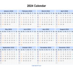 Calendar For 2024 Printable