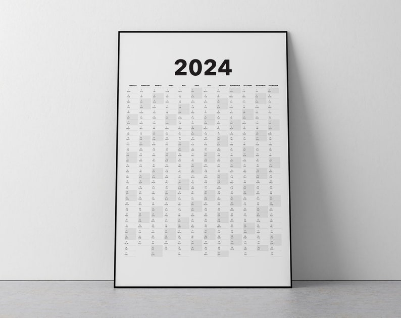 Big Wall Calendar 2024 2024 Calendar Printable