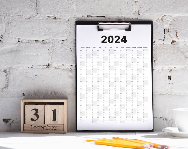 Large 2024 Wall Calendar 2024 Calendar Printable