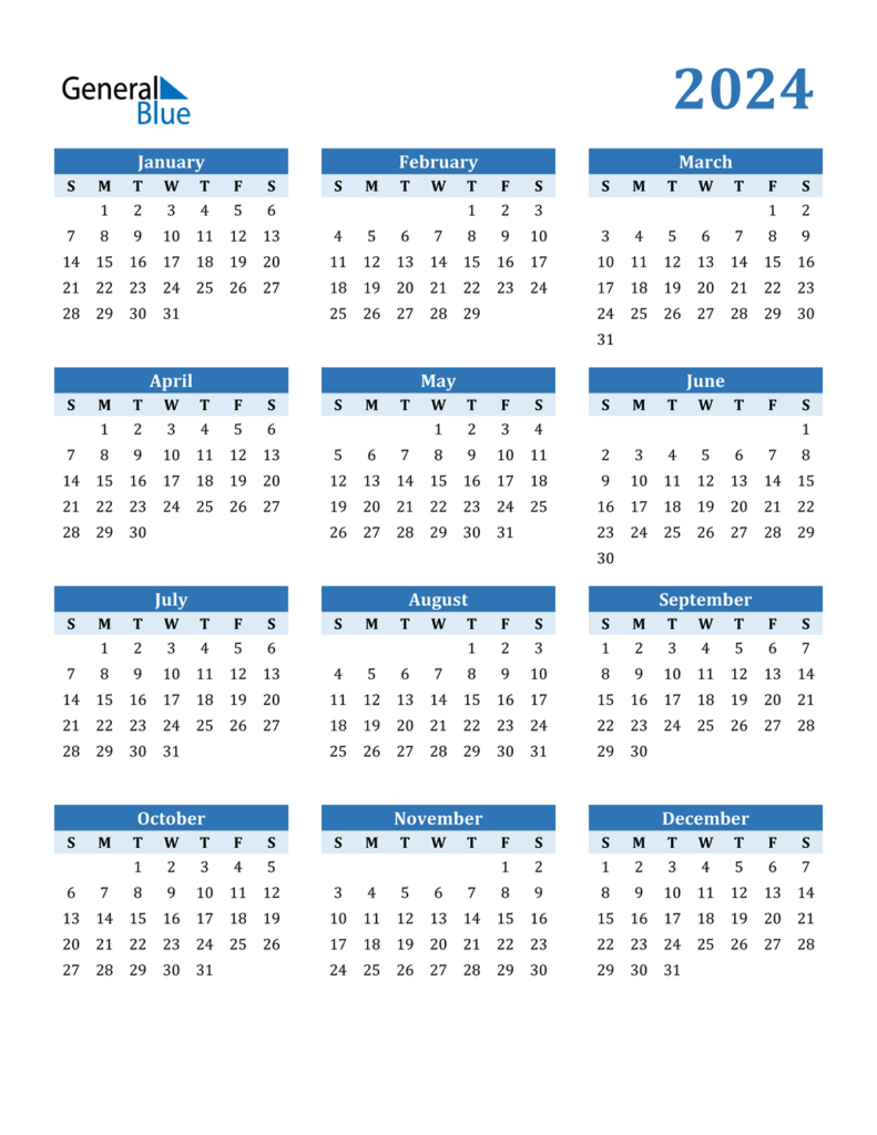 Free Calendar 2024