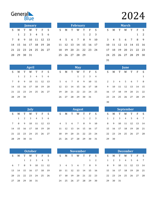 Same Calendar As 2024