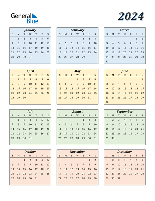 2024 Cute Calendar Printable 2024 Calendar Printable