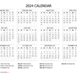 Monthly Calendar 2024 Printable Free