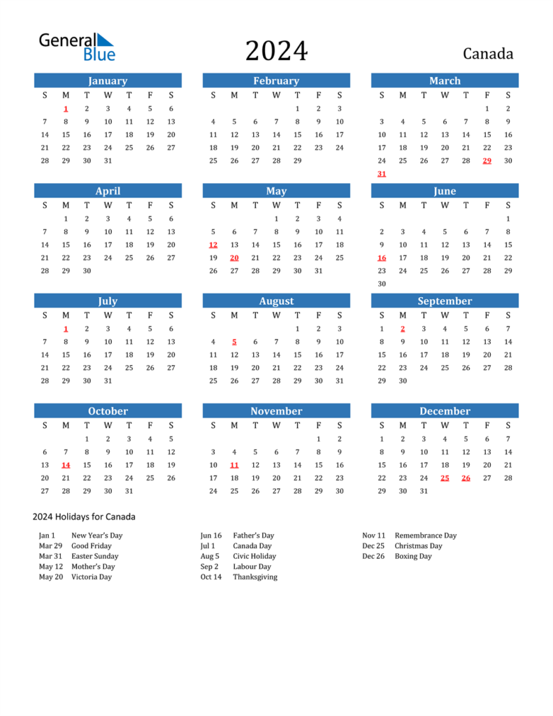 National Parks Calendar 2024