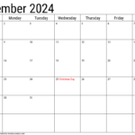 Christmas 2024 Calendar