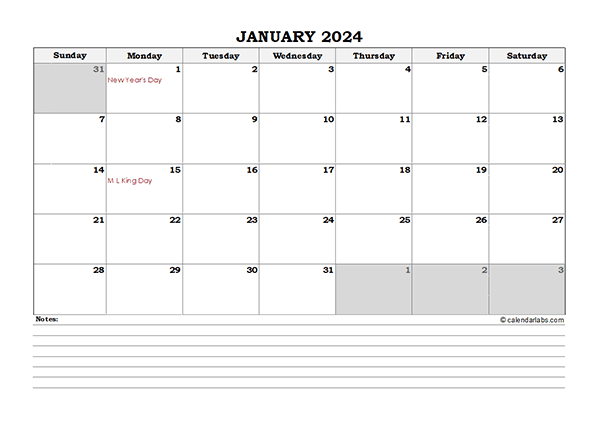 Calendar Labs 2024