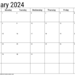 January 2024 Calendar Printable Pdf