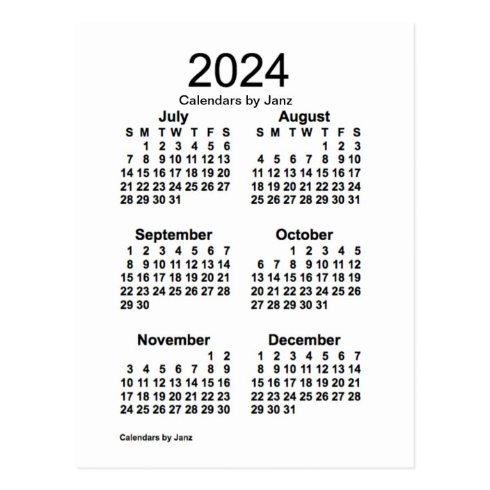 2024 Mini Calendar - 2024 Calendar Printable