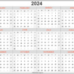 Printable Yearly Calendar 2024