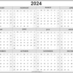 Blank Calender 2024