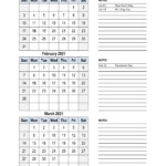 3 Month Calendar 2024 Printable