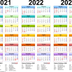 3 Year Calendar 2021 To 2024