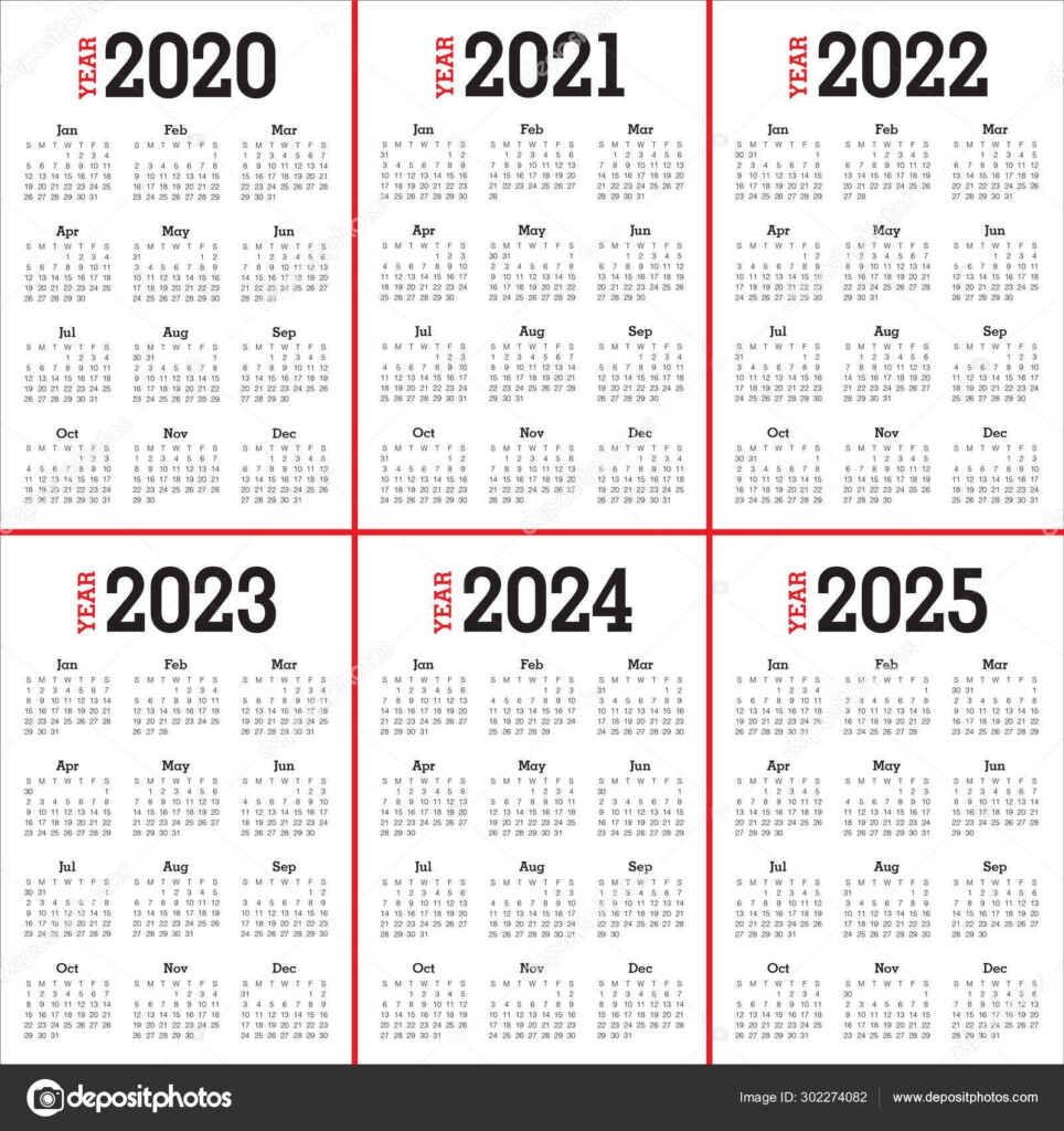 Monthly Calendar For 2020 2021 2022 2023 2024