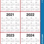 2021 And 2024 Printable Calendar