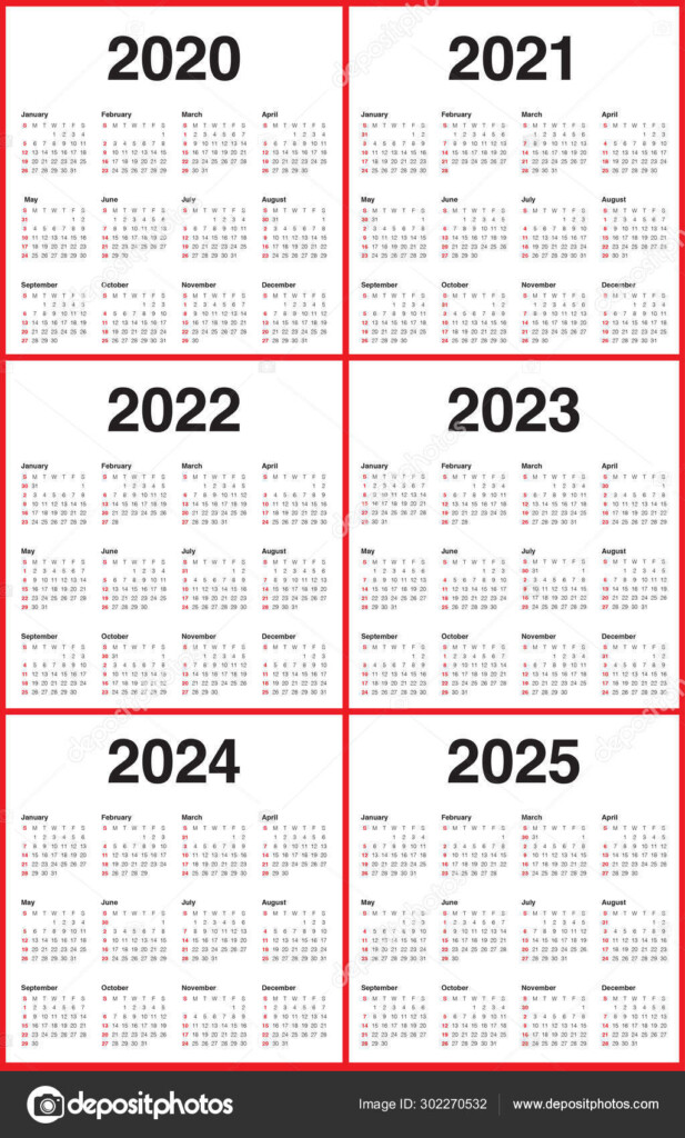 4 Year Calendar 2021 To 2024