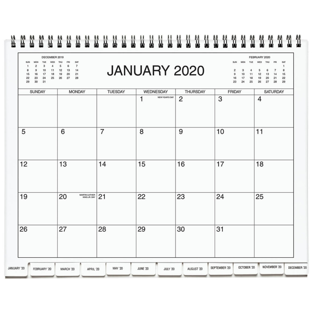 5 Year Calendar 2020 To 2024 Printable