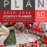 Best 2020 To 2024 Monthly 5 By 8 Planner Calendar