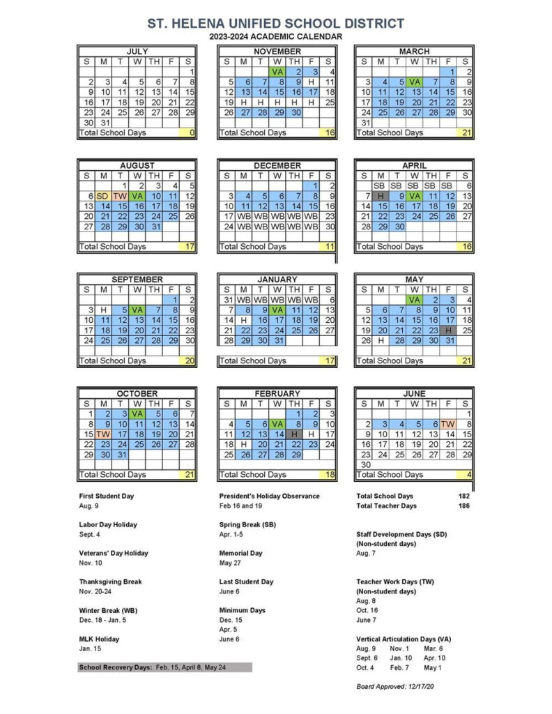 Spring 2024 Academic Calendar