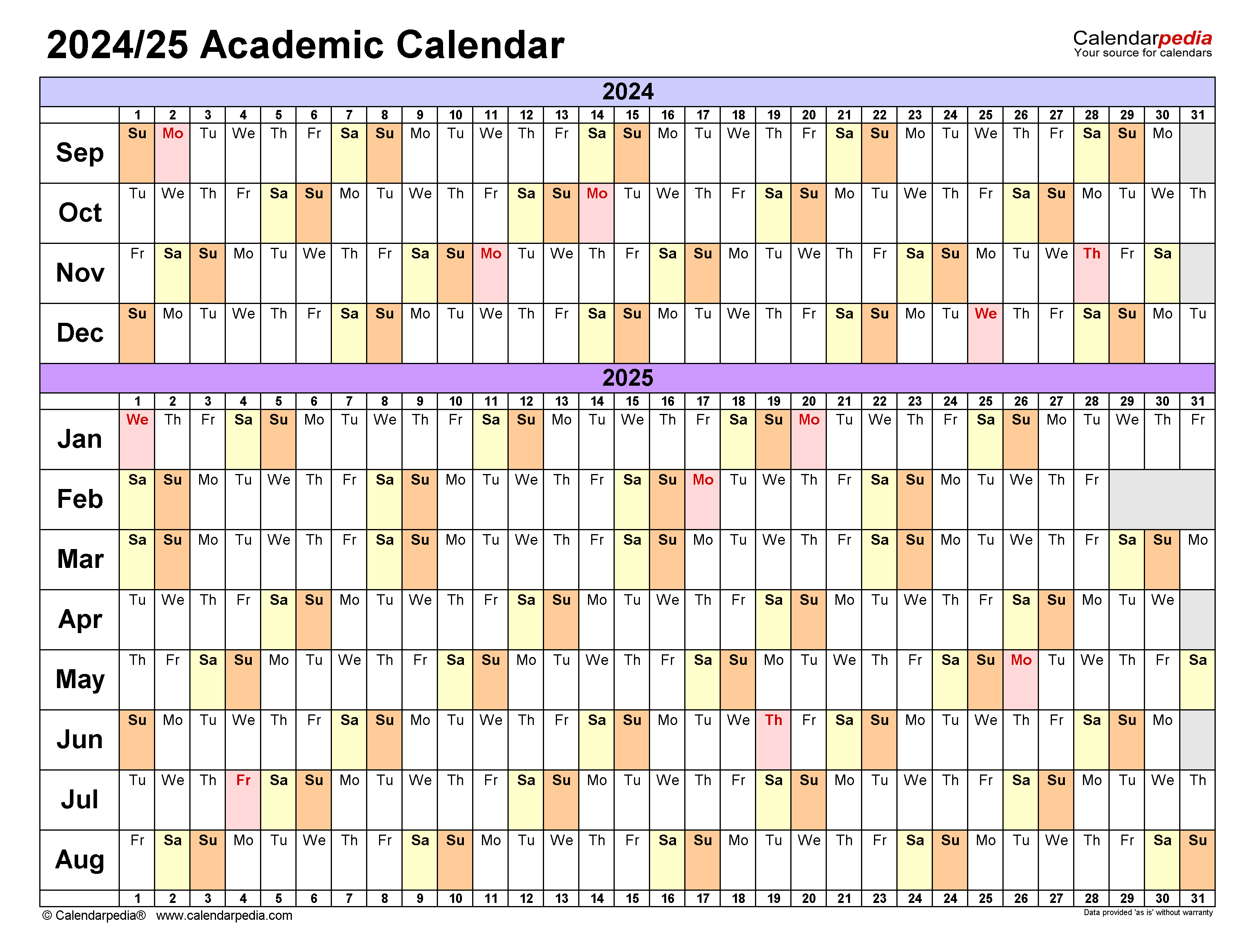 Academic Calendar 20242025 Ucd Ardeen Sharron