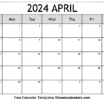 April 25 2024 Calendar