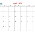 April 2024 Printable Calendar Pdf