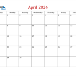 April 2024 Holiday Calendar