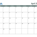 April 2024 Editable Calendar