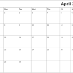 April 2024 Editable Calendar