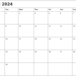 April Month Calendar 2024